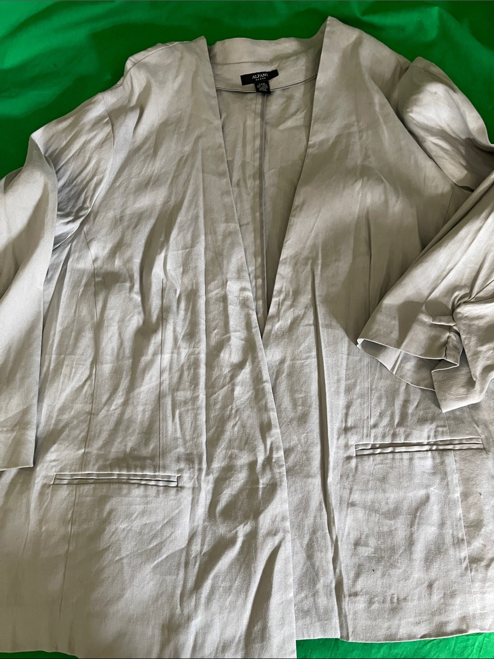 Akris Punto Silver-Gray Open Front Blazer